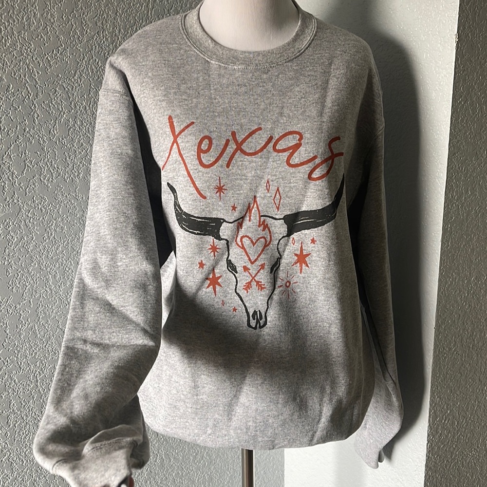 Texas longhorn crew neck sweater